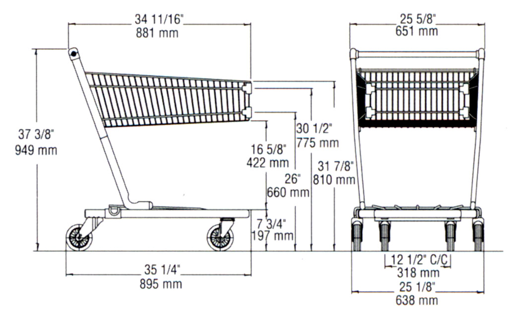 dimension panier d'épicerie MS-108 dimension panier d'épicerie MS-108